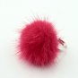 Mink Ring Fashion Boho Genuine Soft Leather fur ball Party Silver Rings for Women Gift PLS note No.