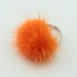 Mink Ring Fashion Boho Genuine Soft Leather fur ball Party Silver Rings for Women Gift PLS note No.