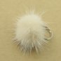 Mink Ring Fashion Boho Genuine Soft Leather fur ball Party Silver Rings for Women Gift PLS note No.