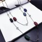 Ziris Sweater Long Chain Necklace Multi Color Ceramics Resin Beads Ethnic Statment Maxi Style for Wo