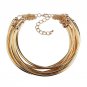Best lady New Boho Punk Chunky Multilayer Metal Gem Collar Choker Bead Pendant Ethnic Statement Luxu