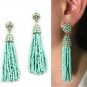 2017 New Fashion Seed Beads Boho tassel simple Long Drop Earrings for Women