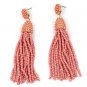 2017 New Fashion Seed Beads Boho tassel simple Long Drop Earrings for Women