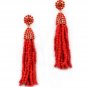 2017 New Fashion Seed Beads Boho tassel simple Long Drop Earrings for Women