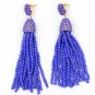 2017 New Fashion Seed Beads Boho tassel simple Long Drop Earrings for Women