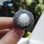 Bohemia Boho Pearl Jewelry Set Adjustable Silvery Ring Pearl Bead Tassel Dangle Earring Connector Ta