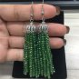 Charm 2017 Boho Beige Red Champagne Thick Bead Tassel Earring Crystal Dangle Drop Earrings for Women