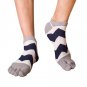 Patchwork color stripes socks Breathable Five Toe Cotton Socks Trainer Finger meias Cartoon styles w