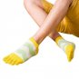 Patchwork color stripes socks Breathable Five Toe Cotton Socks Trainer Finger meias Cartoon styles w