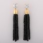 Joolim Jewelry Wholesale/5 Colors Dramatic Quality Handmade Bead Tassel Dangle Earring Maxi Earring