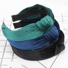 7 Colors Fashion Women Velvet Top-knot Cross Hairbands Headbands Quality Wide Solid Color Headbands 
