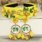 Luxury vintage hair accessories jewelry 2016 New yellow Gold Leaf Pearl Headband Bridal Headwear Hai