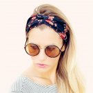 Fashion Dots Bunny Rabbit Ear Ribbon Headwear Ladies Twist Knot Pattern Headband Elastic Head Wrap T