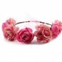 Bride 2017 Women Bohemia Handmade Flower Crown Hairband Garland Wedding Vacation Tour Flowers wreath