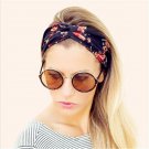 1Pcs Elasticity Turban Twisted Knotted Bow Headbands Elastic Hair Bands Printing Stretch Hairband Gi
