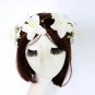Korean Style Women Crown  Lily Flower Crown Handmade Trendy Headband Headwear