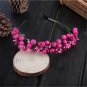AWAYTR Womens Bohemia Flower Bezel Glass Beads Hair Bands New Female Girls Festival Flower Headband 