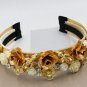 baroque vintage metal flowers rose hairbands 2016 new gold metallic angel baby gem headbands for wom