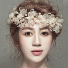 wedding romantic white evil flower with pearl rhinestone handmade hairband bride high quality   brid