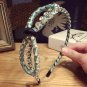 Korea Handmade Full Crystal Flower Retro Hair Accessories Big Diamond Hair Band Hair Bows Flower Cr