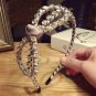 Korea Handmade Full Crystal Flower Retro Hair Accessories Big Diamond Hair Band Hair Bows Flower Cr