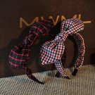 2016 New Girls Women Hairbands Hair Holders High Level Big Bowknot Party Grid Accessories Fashion Fa