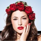 Rose Flower Headband flower crown for bridesmaid Garland Floral Crown Handmade bride flower crown ro