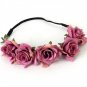 Rose Flower Headband flower crown for bridesmaid Garland Floral Crown Handmade bride flower crown ro