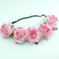 Rose Flower Headband flower crown for bridesmaid Garland Floral Crown Handmade bride flower crown ro