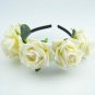 Rose Flower Headband flower crown for bridesmaid Garland Floral Crown Handmade bride flower crown ro