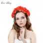 Rose Flower Headband flower crown for bridesmaid Garland Floral Crown Handmade bride flower crown ro