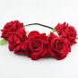 Rose Flower Headband flower crown for bridesmaid Garland Floral Crown Handmade bride flower crown ro