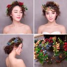 2017 Bride Flower Wreath Crown Headdress Ornaments Wedding Garlands Headdress Hair Band Fruit Wreath