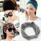 Women Elastic Headband Sports Yoga Accessory Dance Biker Wide Headband Stretch Ribbon Cotton Hairban
