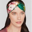 Summer Bohemian Silk Cross Headband With Elastic Hairband For Women Girl Retro Floral Turban Headwra