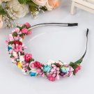Flower Garland Floral Bride Headband Hairband Wedding Party Prom Festival Decor Princess Floral Wrea