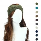 MUQGEW 21*10.5cm Braid cross hair band Winter Women Bohemia Weaving Cross Headband Handmade Hairband
