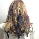 bohemian peacock feather braided headband hair head bands beach accessories for women girl hairband