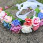 Summer Wedding Floral Crown Head Band Floral Head Wreath Women Flower Headband Bridesmaid Bridal Hea