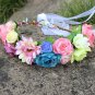 Summer Wedding Floral Crown Head Band Floral Head Wreath Women Flower Headband Bridesmaid Bridal Hea
