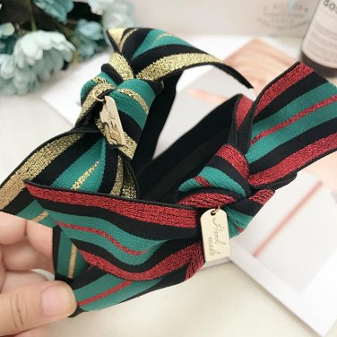 Korea High Quality Fold ribbon Pearl Zircon Retro Hair Accessories Hair Band Hair Bows Flower Crown 
