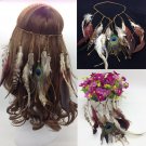 The Peacock Feather Fascinator Hair Band Indian Headdress Feathers Bohemian National Style