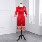 2017 Mother Of The Bride Dress Sheath Knee Length Khaki Lace 2 Piece With Jacket Mother Dresses High