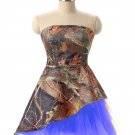 Homecoming Dress Strapless Short Homecoming Dress Wedding Party Gown Maid of Honor Camo Prom Dress