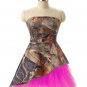 Homecoming Dress Strapless Short Homecoming Dress Wedding Party Gown Maid of Honor Camo Prom Dress
