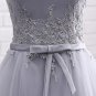 A Line Boat Neck Chiffon New Long Bridesmaid Dresses Short Cap Sleeve Draped Bowknot Sash Wedding P