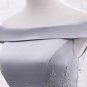 A Line Boat Neck Chiffon New Long Bridesmaid Dresses Short Cap Sleeve Draped Bowknot Sash Wedding P