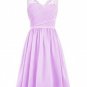 Royal Blue Black V-Neck Lace Chiffon Bridesmaid Dresses Sleeveless Wedding Party Gowns with Side Zip