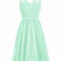 Royal Blue Black V-Neck Lace Chiffon Bridesmaid Dresses Sleeveless Wedding Party Gowns with Side Zip