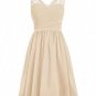 Royal Blue Black V-Neck Lace Chiffon Bridesmaid Dresses Sleeveless Wedding Party Gowns with Side Zip